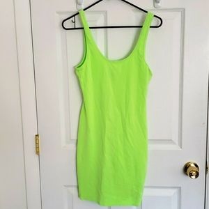 PINK neon green bodycon